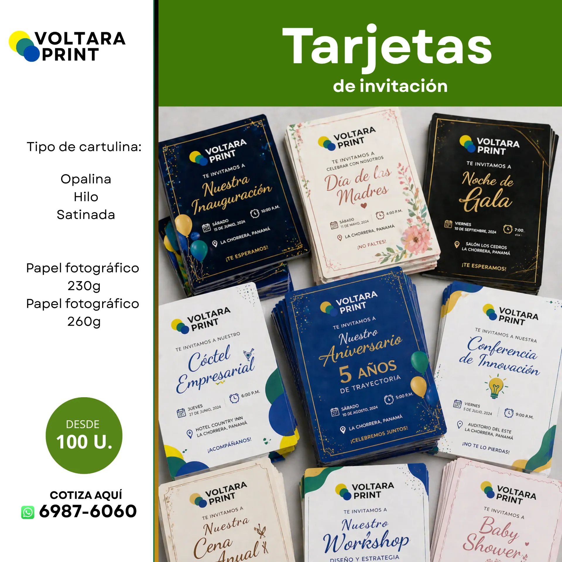 Tarjetas de invitación personalizadas